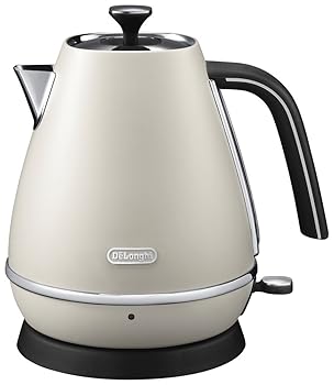 【中古】［人並み外れたに好いたらしい］デロンギ(DeLonghi) ディスティンタコレクション 明かり湯沸かし ピュアホワイト 1.0L 空だき押しとどめる 自動小銃ワット数オフ KBI1200J-W