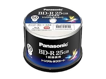 【中古】Panasonic 録画用6倍速ブルーレイディスク 25GB（追記型）スピンドル50枚 LM-BRS25M50S｜スカーレット2021