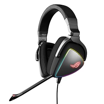 【中古】ASUS Hi-Res ESS Quad-DAC 搭載 PS5, PC, モバイルゲーム, RGB ゲーム ヘッドセット ROG DELTA