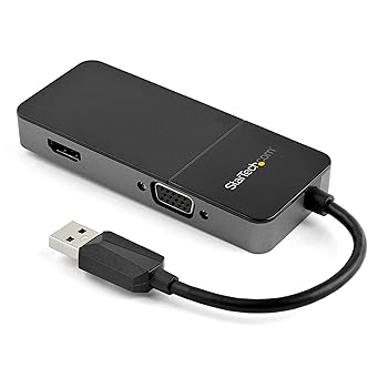 【中古】StarTech.com USB見せびらかすアダプタ/USB 3.0/USB Type-A - HDMI \u0026 VGA/4K30サイクル/USB映像媒体アダプタ USB32HDVGA
