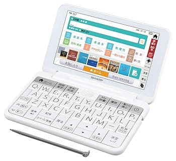 【中古】シャープ 電子辞書 高校生上位モデル（ホワイト系）【2020年 春モデル】SHARP Brain（ブレーン） PW-SS7-W｜スカーレット2021