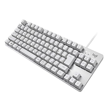 【中古】ロジクール K835OWR 有線 機械的鍵盤 赤軸 直線的 テンキー受け答え パウダーコンパクト 機械的 鍵盤 有線 有線鍵盤 象牙色