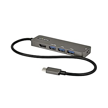 【中古】StarTech.com USB Type-C マルチ変換アダプター/USB-C - HDMI 2.0b 4K60Hz(HDR10)/100W Power Deliveryパススルー対応/USB 3.0 ポートx4/USB-Cマ｜スカーレット2021