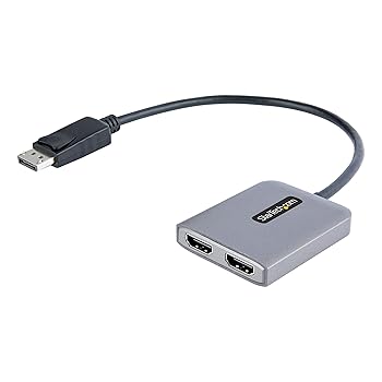 【中古】スターテック StarTech MSTハブ/DisplayPort1.4接続/2画面/4K60Hz HDMI/30cmケーブル/DSC, HBR3/デュアルモニター対応マルチディスプレイ変換ア