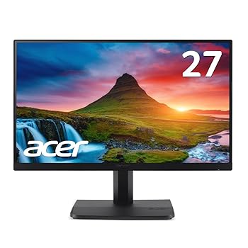 【中古】Acer モニター ディスプレイ ET271bmi (27インチ/IPS/非光沢/1920x1080/HDMI1.4x1・ミニD-Sub 15ピン/ブルーライトフィルター)