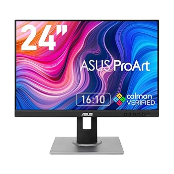 【中古】ASUS モニター ProArt PA248QV 24.1インチ 75Hz ディスプレイ IPS WUXGA HDMI 1.4 DisplayPort 1.2 ミニD-Sub15ピン ヘッドホン出力