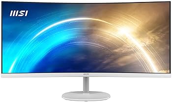 【中古】MSI Pro MP341CQW、34in管する、3440×1440(UWQHD)、VA、100サイクル、1ms、HDMI、1(v1.2a)、チルト。