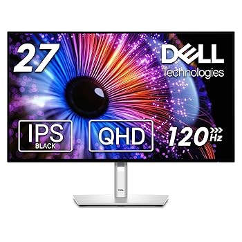 【中古】Dell U2724DE 27in Thunderbolt USB-C こしき 管する 2560×1440/HDMI、DisplayPort/しろがね色/金棒引き：なし(製造会社3年引き請ける、良品先出