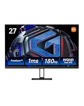 【中古】Xiaomi ゲーミングモニター G27Qi 27インチディスプレイ WQHD Fast IPS LCD 180Hz 1msGTG高速応答 FreeSyncティアリング防止 DCI-P3 95% sRGB 10