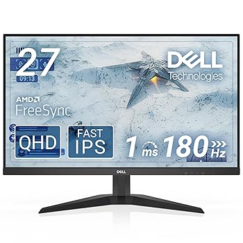【中古】Dell G2725D 27in ゲーミングモニター ゲーミング 見せびらかす(3年次無輝点取り替えっこ引き受ける/QHD/Fast IPS/DPx1,HDMIx2/偏った考え自然調整/sRGB 99%/1ms/180H