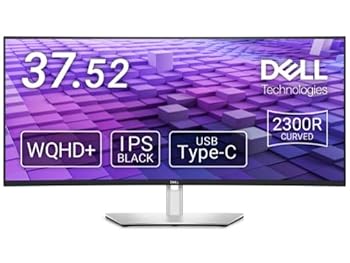 【中古】Dell U3824DW 37.52インチ 曲面 USB-C ハブ モニター 3840&times;1600/HDMI、DisplayPort、USB-C/シルバー/スピーカー:あり(メーカー3年保証、良品先｜スカーレット2021