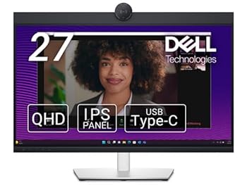 【中古】Dell P2724DEB 27インチ ビデオ会議用 USB-C ハブ モニター 2560×1440/ USB-C、HDMI、DisplayPort/ブラック/スピーカー:あり(メーカー3年保証、