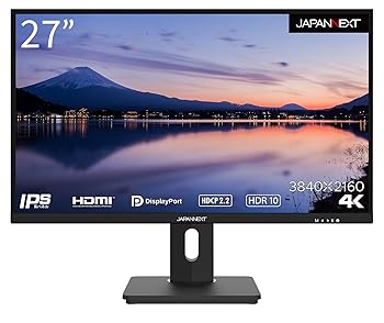 【中古】JAPANNEXT 27in 管する IPS 見せびらかす (HDMI/DisplayPort/金棒引き内蔵/高さ調節する/回転させる(中軸)役立つこと/ブルーライトカット) JN-I27UR-