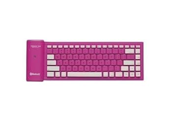 【中古】トレードワークス Bluetooth Silicone Keyboard ラズベリーピンク