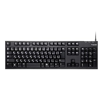 【中古】エレコム キーボード 有線 メンブレン 1000万回高耐久 ブラック TK-FCM062BK
