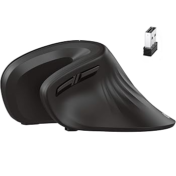【中古】iClever エルゴノミック マウス - ワイヤレス 垂直 マウス 6ボタン アジャスタブル DPI付き 快適 2.4G オプティカル 垂直 エルゴノミック マウス|スカーレット2021