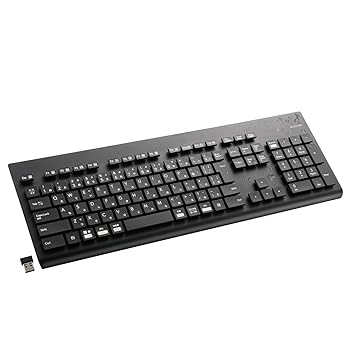 【中古】エレコム 洗える ワイヤレスキーボード 防水 IPX5対応 メンブレン フルサイズ テンキー付 抗菌 ブラック TK-WS02DMKBK