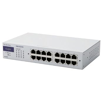 【中古】エレコム スイッチングハブ(LANハブ) Giga対応 16ポート メタルケース 50℃対応 UltraFE機能搭載 EHB-UG2A16｜スカーレット2021