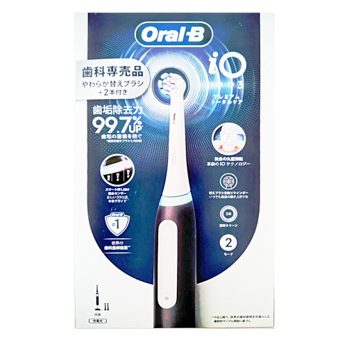 【歯科独り占め品】【ko】 赤銅色 OralB 口述試験B iO3 引っ敷き黒いこと (1台) 電動歯刷子 替毛はらい3本入り口・入口