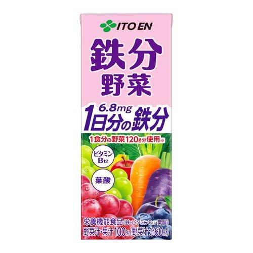 楽天市場】伊藤園 鉄分野菜 200ml 紙パック 24本入 野菜ジュース 果汁