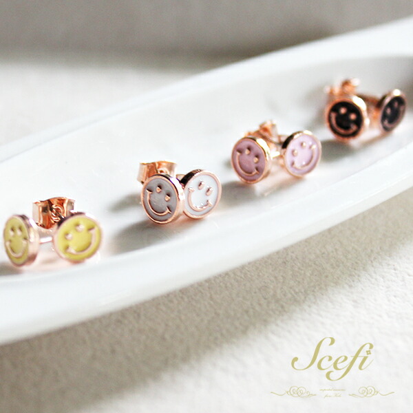 楽天市場】スマイル ピアス ゴールド スマイルマーク smile ニコちゃん