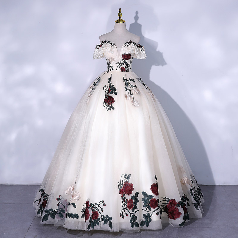 上質 ウエディングドレス 結婚式 可愛い 花嫁 プリンセスラインドレス