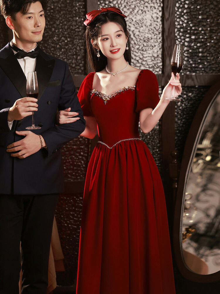 ウエディング カラードレス 半袖 バイカラー 編み上げ 姫ドレス colorfuldress124_1.jpg