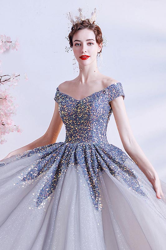 残りわずか Aライン オフショルダー ブルー カラードレス ロングドレス シンプルデザイン 発表会 二次会用ドレス 披露宴 ウェディングドレス 刺繍 演奏会用ドレス ロングドレス カラードレス オフショルダー プリンセスライン ドレス Kosharybymisteka Com