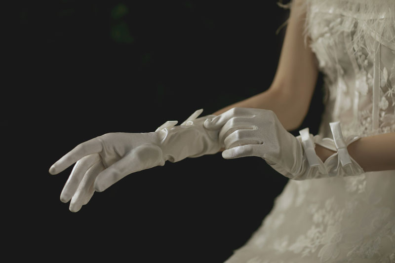 市場 ブライダル サテングローブ 手袋 ロング グローブ Glove Wedding 蝶結び ウェディング