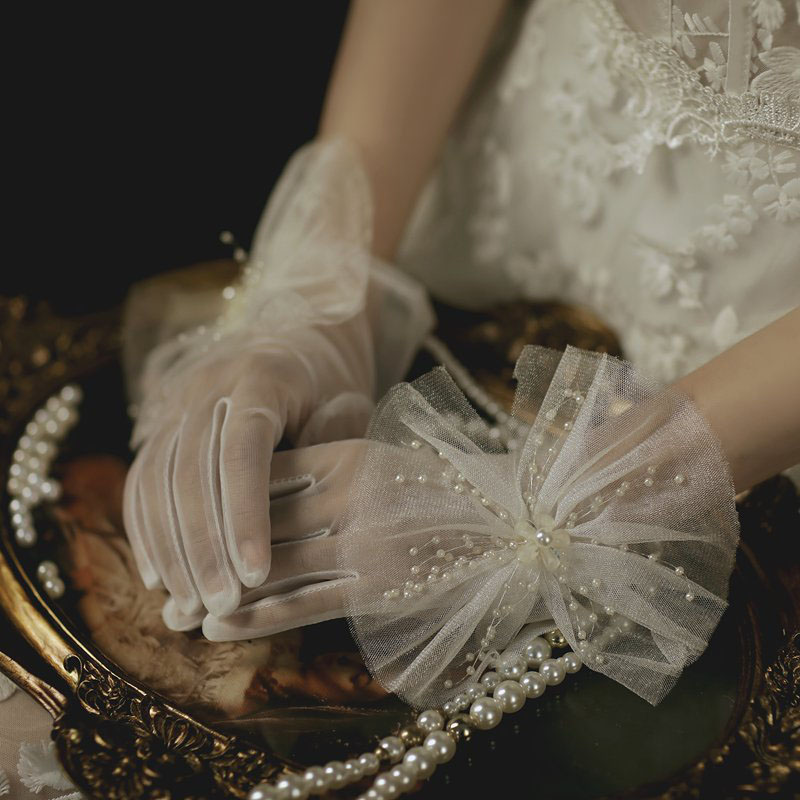 高級感 ブライダル グローブ Glove パール ウェディング レース付き 花嫁手袋 結婚式 ショート 二次会 上品 手袋 ウエディング 小物 可愛い 優雅 披露宴 撮影道具 Whitesforracialequity Org