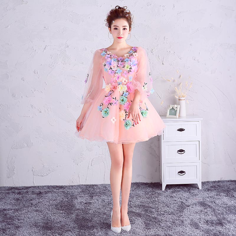 スタンドカラー 披露宴 花嫁 パーティードレス カラードレス 撮影用 結婚式 ブライダル ミニドレス イズ カラードレス 海外 ウェディングドレス パーティードレス 結婚式 ワンピース ロングドレス 二次会フォーマルドレス ブライダル ロングドレス ミニ丈 ウェディング