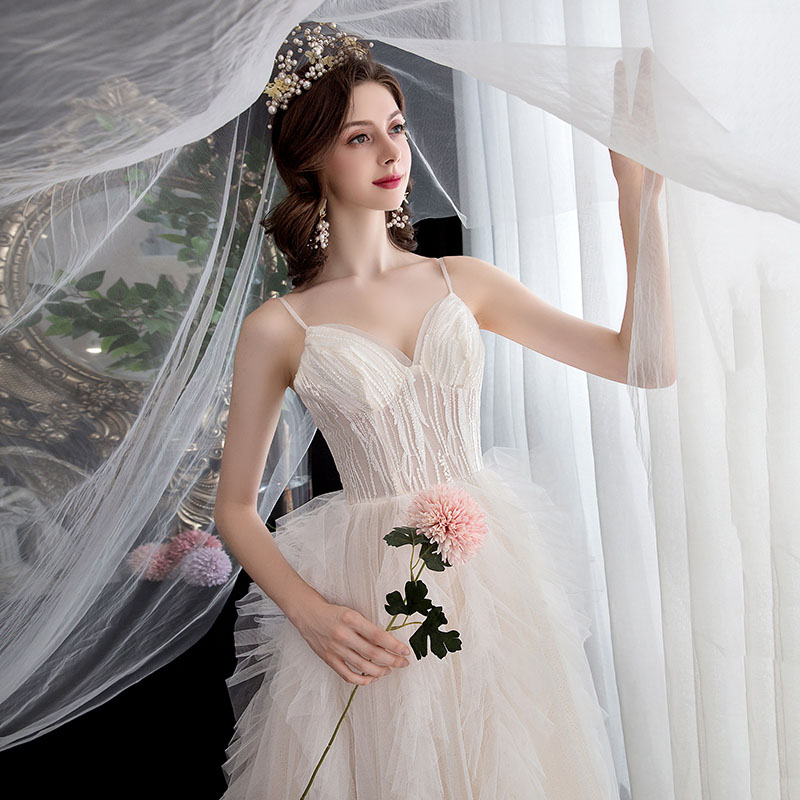 新版 海外挙式 ブライダル ロングドレス 吊りスカート ワンピース ウエディングドレス 花嫁 Aラインドレス リゾートドレス 前撮り 挙式 Wedding Dress 結婚式 上品 リゾート ピアノ 発表会 二次会 シンプル ブライダル ロングドレス Schik 日本産 Csckerala Com