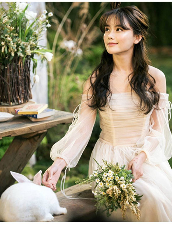 花嫁 ドレス ウェディングドレス 高級感 ワンピース 披露宴 ビーチフォト後撮り 海外挙式 ロングドレス 二次会 Wedding Wedding Dress 結婚式 ブライダル パーティードレス セミオーダー 海外挙式 Wedding Dress オフショルダー 花嫁 フォーマルドレス 長袖 二次会
