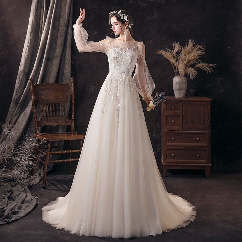 嫁入りお召し物 花嫁 二次招宴 外国で挙式 前っ面撮り 短簡 ワンピース 成人 寛雅 返り咲き 先行き撮り 海外旅する 像 リゾート 婚礼 ロングドレス 長袖 着痩せ ウエディングドレス ピヤノ プレゼン会 レセプション 式 出演会 発表会 トレーン 宴会ドレス Odeftg Com