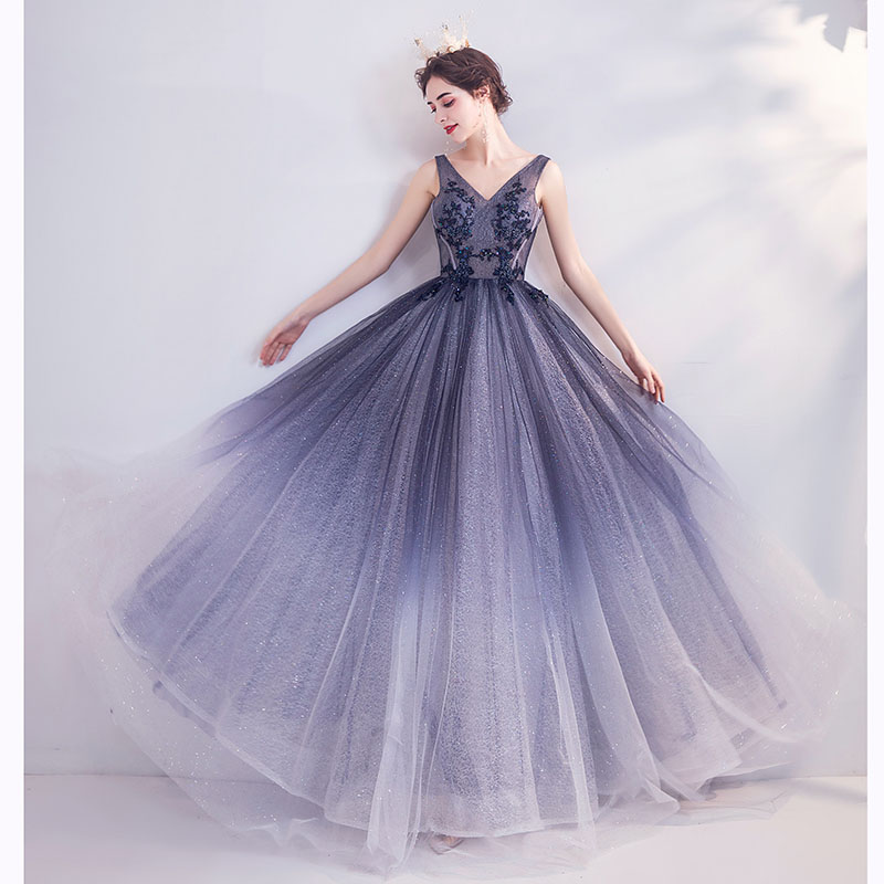 受賞店舗 楽天市場 カラードレス ブルー プリンセスラインドレス ロングドレス ステージ 花嫁 二次会 結婚式 ノースリーブ パーティードレス 衣装 演奏会用ドレス 華やか 成人式 ウエディングドレス 高級感 フォーマルドレス 小きい 発表会 コンサート セミオーダー