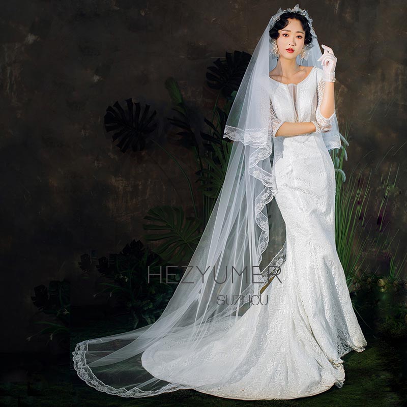 楽天市場 豪華ベール ロイヤル マリアベール ロングベール ベールアップ ベールダウン 刺繍付き ウエディングベール 結婚式 プリンセス お嬢様 髪飾り 3メーター Schik