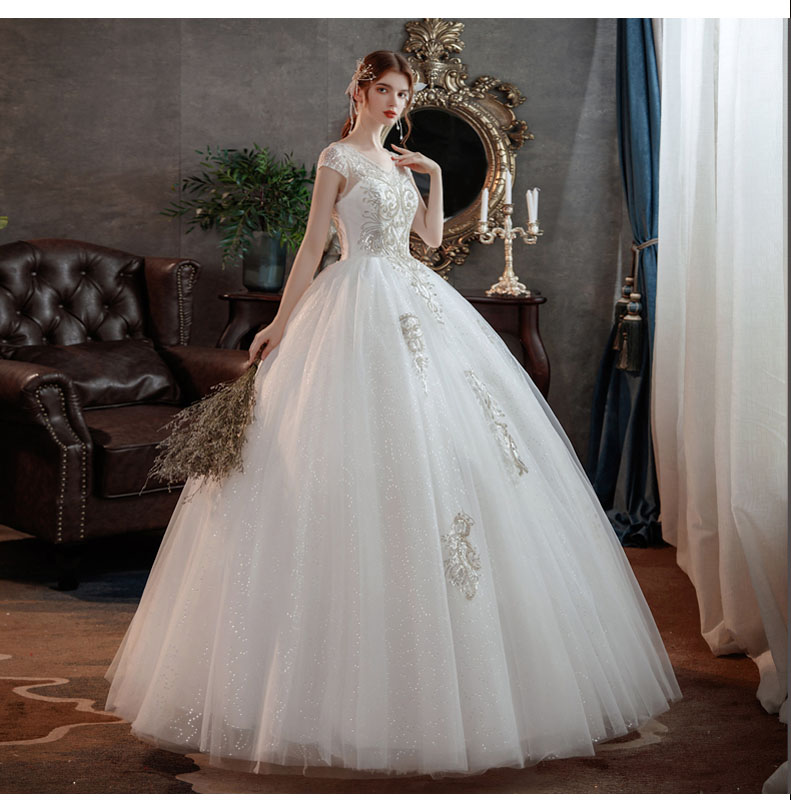 ウェディングドレス 花嫁二次会 Wedding Dress カット ウエディングドレス ブライダルドレス 刺繍 花嫁ドレス ロングドレス 海外挙式 ロングドレス ウエディングドレス プリンセスブライダルドレス 編み上げ Printholo Com