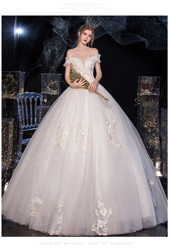 安心の定価販売 ウエディングドレス 二次会ドレス 結婚式 海外挙式 ブライダルドレス オフショルダー ウェディングドレス パーティードレス お姫様 ドレス 披露宴 花嫁ドレス ロングドレス 前撮り 後撮り オフショルダー レース 刺繍 着痩せ Schik 新規購入 Www E Viar Com