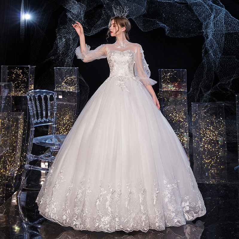 楽天市場 楽天市場 ウエディングドレス 二次会ドレス 結婚式 海外挙式 ウェディングドレス ブライダルドレス 袖あり 七分袖 五分袖 パーティードレス お姫様ドレス 披露宴 花嫁ドレス ロングドレス ふわふわスカート 前撮り 後撮り レース 刺繍 着痩せ Schik お歳暮