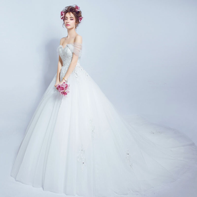 花嫁 刺繍 ドレス ウェディングドレス 高級感 ワンピース カラードレス レース ビーチフォト後撮り 海外挙式 二次会 Wedding Dress 結婚式 ブライダル パーティードレス セミオーダー ウェディングドレス フォーマル ウエディングドレス 可愛い花嫁ドレス オフショルダー