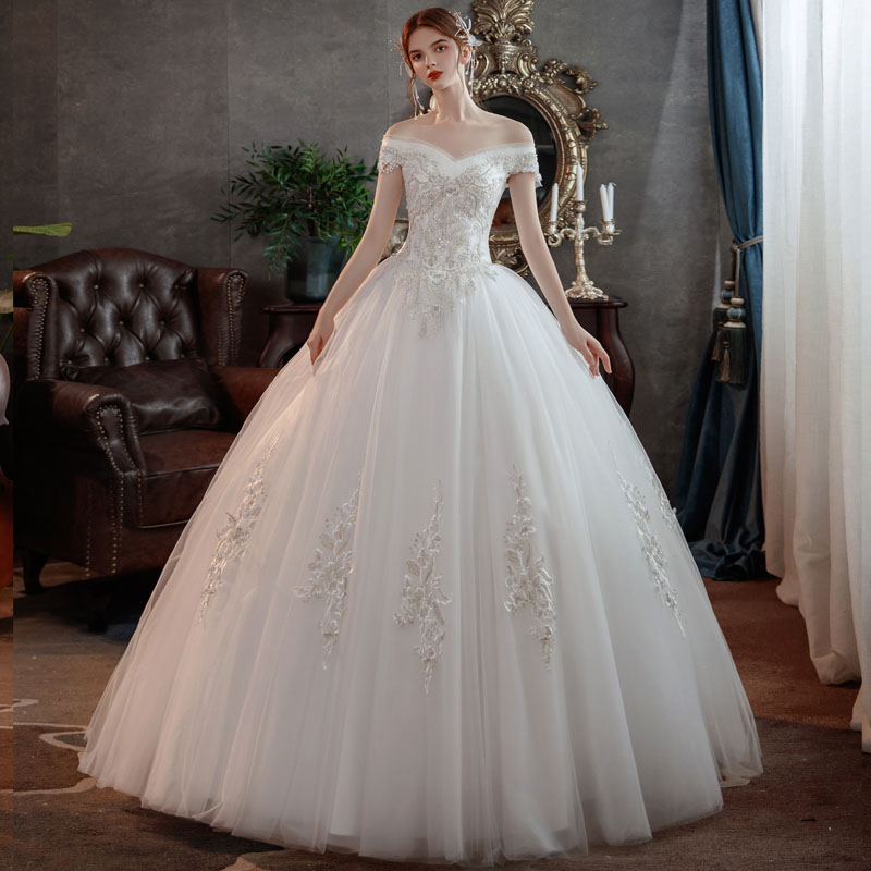 カラードレス オフショルダー ドレス 花嫁 披露宴 プリンセスライン 結婚式 前撮り 後撮り オフショルダー ロング 花嫁 Dress パーティードレス 二次会 海外挙式 ウェディングドレス ブライダル ウェディングドレス 二次会 ウエディングドレス 結婚式 Wedding 高級感 セミ