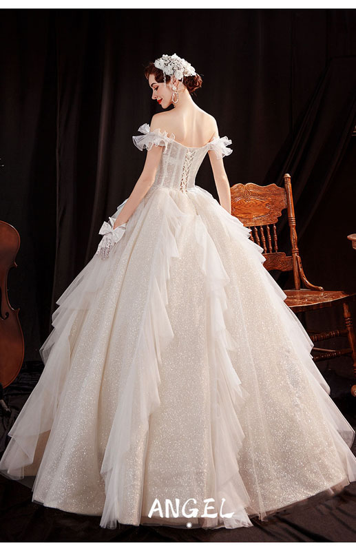 ウェディングドレス ドレス 海外挙式 フォーマル ビーチフォト後撮り 二次会 旅行海撮影ワンピー 高級感 ブライダル 結婚式披露宴演奏会ドレス ワンピース Dress 花嫁 Wedding 結婚式 パーティードレス セミオーダー ウェディングドレス フォーマル オフショルダー