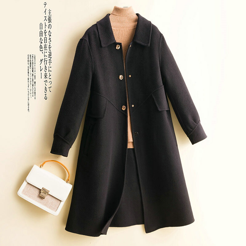 極美品✨23区 ダブルブレスト トレンチコート　ミドル丈　紺　ベルト　48 coat6106.jpg