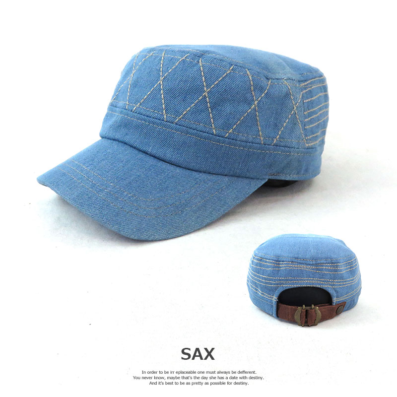 デニムステッチワークキャップ Vs1 024 18年春夏 キャップ 帽子 春夏アイテムのワークキャップ レディース メンズ