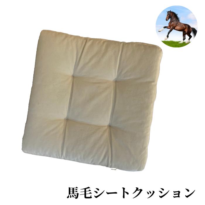 馬毛シートクッション 座布団 ばもう 座布団 天然素材 吸湿性 発散性 支え感 弾力性 運転 車 座椅子 馬毛寝具