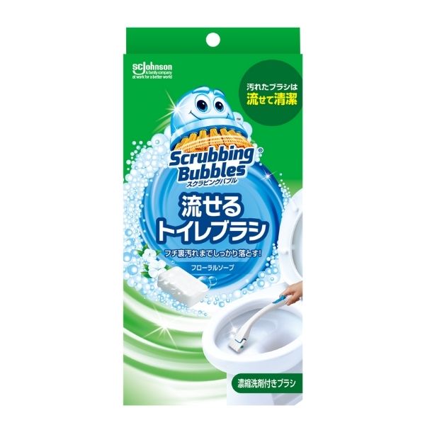 【容れもの売りわたす】【1容れもの20個入】ジョンソン スクラビングバブル 流せる室内用便器毛はらい フローラルソープの芳ばしさ 本体 日用品雑貨・文房具・手芸-日用消耗品