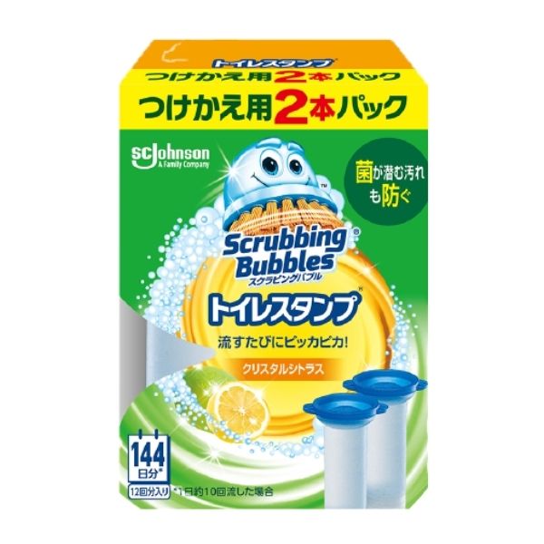 ケース販売 1ケース12個入 ジョンソン スクラビングバブル トイレスタンプ クリスタルシトラス 付け替え用 38g 2 Arganita Tn