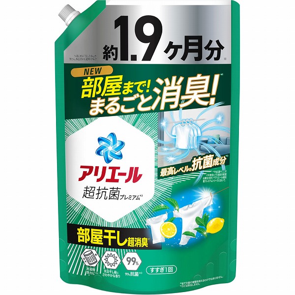 【ケース販売】【１ケース６個入】Ｐ＆Ｇ　アリエールジェル部屋干しプラス　つめかえウルトラジャンボサイズ　１４００ｇ（洗濯洗剤） 5,879円