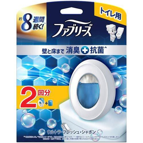 【入れもの売りわたす】【１入れもの１２個入】Ｐ＆Ｇ ファブリーズトイレ用消臭剤割り増し金続きもの＋抗菌 ウルトラ・生新しい・石ケン 本体＋つめかえ１個容器に並べる ６．３ｍＬｘ２（消臭・芳ばしさ剤）