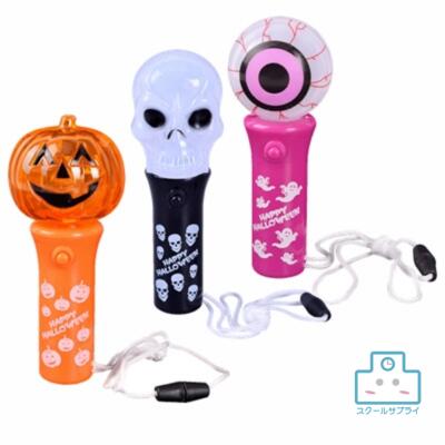 【正規代理店】フラッシュ！ハロウィンクリスタルスティック ＜3種144\u003d24×6＞　ハロウィン クリスタル スティック 光る 景品 イベント おもちゃ 玩具 子供会 ヒロイチ　HK12-196